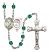 Saint Sebastian and Lacrosse Rosary with Zircon Beads