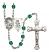 Guardian Angel and Football Rosary with Zircon Beads