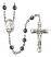 Saint Andrew the Apostle Engravable Rosary with 6mm Hematite Beads