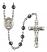 Saint Apollonia Engravable Rosary with 6mm Hematite Beads