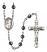 Saint Brendan the Navigator Engravable Rosary with 6mm Hematite Beads