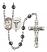 Saint Camillus of Lellis and Nurse Rosary with 6mm Hematite Beads