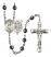 Saint Christopher and EMT Rosary with 6mm Hematite Beads