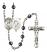 Saint Christopher and Paratrooper Rosary with 6mm Hematite Beads