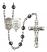 Saint George and Air Force Rosary with 6mm Hematite Beads