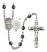 Saint George and Army Rosary with 6mm Hematite Beads