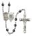 Saint George and Coast Guard Rosary with 6mm Hematite Beads