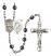 Saint George and Paratrooper Rosary with 6mm Hematite Beads