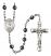 Saint Helen Engravable Rosary with 6mm Hematite Beads