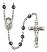 Holy Spirit Engravable Rosary with 6mm Hematite Beads