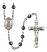 Saint Henry II Engravable Rosary with 6mm Hematite Beads