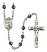 Saint John the Apostle Engravable Rosary with 6mm Hematite Beads