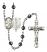 Saint Luke the Apostle and Doctor Rosary with 6mm Hematite Beads