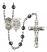 Saint Michael and EMT Rosary with 6mm Hematite Beads