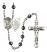 Saint Michael and Army Rosary with 6mm Hematite Beads