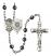 Saint Michael and Coast Guard Rosary with 6mm Hematite Beads