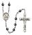 Our Lady of Providence Engravable Rosary with 6mm Hematite Beads