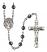 San Raymon Nonato Engravable Rosary with 6mm Hematite Beads