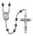 Saint Brigid of Ireland Engravable Rosary with 6mm Hematite Beads