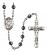 Saint Agnes of Rome Engravable Rosary with 6mm Hematite Beads