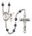 Saint Christopher and Dance Rosary with 6mm Hematite Beads