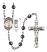 Saint Christopher and Golf Rosary with 6mm Hematite Beads