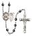 Saint Sebastian and Swimming Rosary with 6mm Hematite Beads