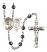 Saint Sebastian and Archery Rosary with 6mm Hematite Beads