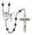 Saint Christopher and Water Polo-Men Rosary with 6mm Hematite Beads