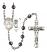 Saint CHRISTOPHER and Water Polo-Women Rosary with 6mm Hematite Beads