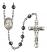 Our Lady of Perpetual Help Engravable Rosary with 6mm Hematite Beads