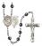 Our Lady of Mount Carmel Rosary with 6mm Hematite Beads