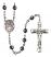 Virgen del Carmen Rosary with 6mm Hematite Beads