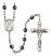 Saint Samuel Engravable Rosary with 6mm Hematite Beads