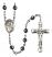 Blessed Caroline Gerhardinger Engravable Rosary with 6mm Hematite Beads