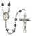 Saint Elizabeth of the Visitation Engravable Rosary with 6mm Hematite Beads