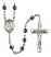 Saint Odilia Engravable Rosary with 6mm Hematite Beads