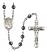 Saint Felicity Engravable Rosary with 6mm Hematite Beads