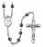 Saint Kieran Engravable Rosary with 6mm Hematite Beads