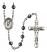 Saint Philip Neri Rosary with 6mm Hematite Beads