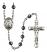 Saint Theodora Engravable Rosary with 6mm Hematite Beads