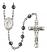 Our Lady the Undoer of Knots Engravable Rosary with 6mm Hematite Beads