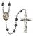 Saint Raymond of Penafort Engravable Rosary with 6mm Hematite Beads