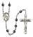 Blessed Emilee Doultremont Engravable Rosary with 6mm Hematite Beads