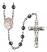 Blessed Herman the Cripple Engravable Rosary with 6mm Hematite Beads