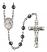 Saint Lydia Purpuraria Engravable Rosary with 6mm Hematite Beads