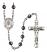 Our Lady Rosa Mystica Engravable Rosary with 6mm Hematite Beads