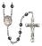 Our Lady of Czestochowa Rosary with 6mm Hematite Beads