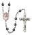 Saint Fidelis Engravable Rosary with 6mm Hematite Beads