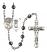 Saint Christopher and Dance Rosary with 6mm Hematite Beads